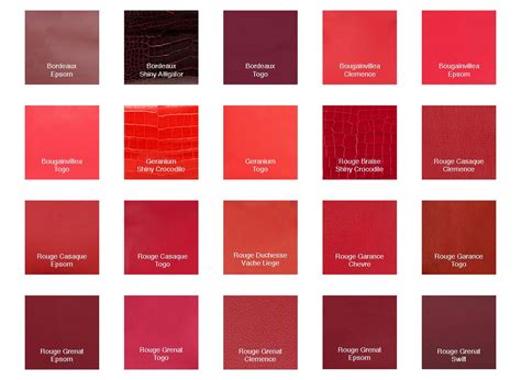 hermes red colors